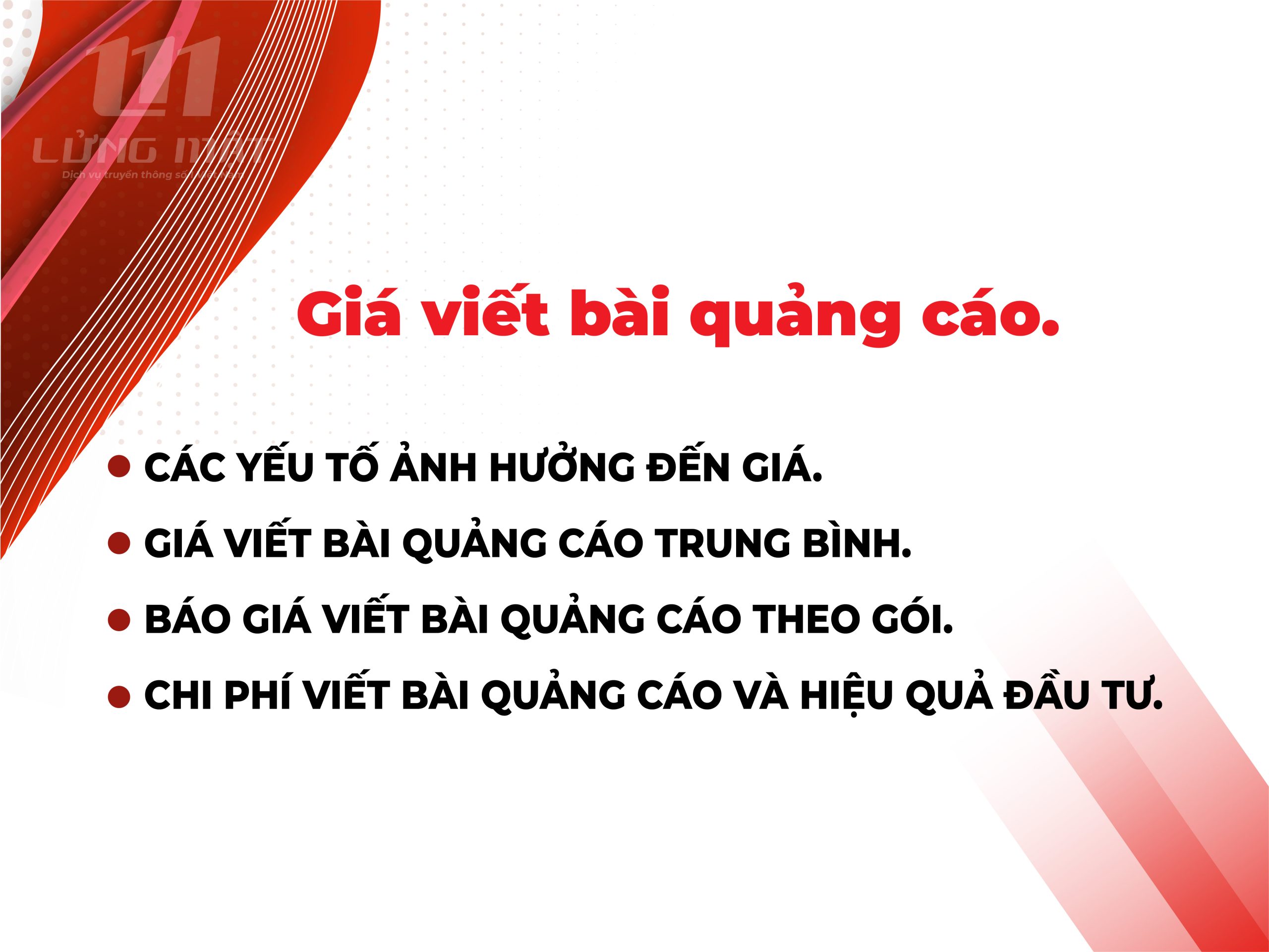 Giá viết bài quảng cáo Giá viết bài quảng cáo