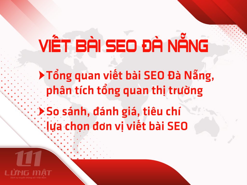 Tiêu chí chọn dịch vụ viết bài SEO Đà Nẵng uy tín, tránh mất tiền oan khi đầu tư Marketing