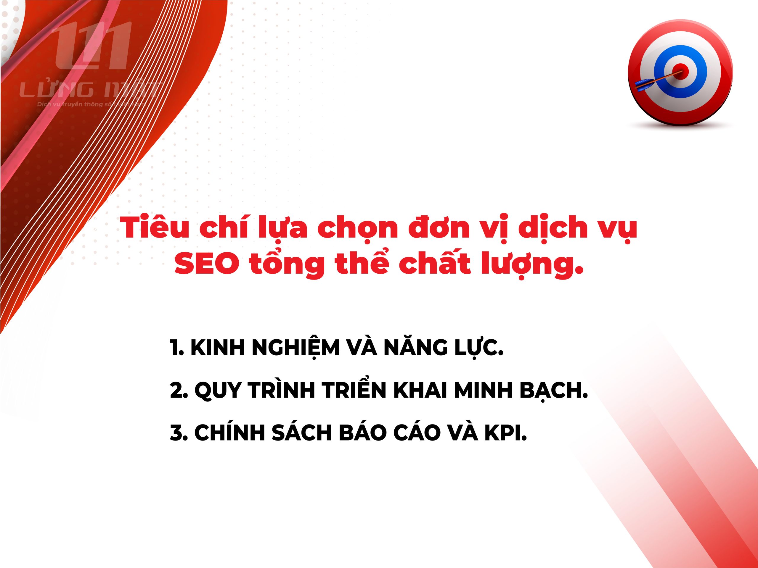 Tiêu chí lựa chọn đơn vị dịch vụ SEO tổng thể chất lượng
