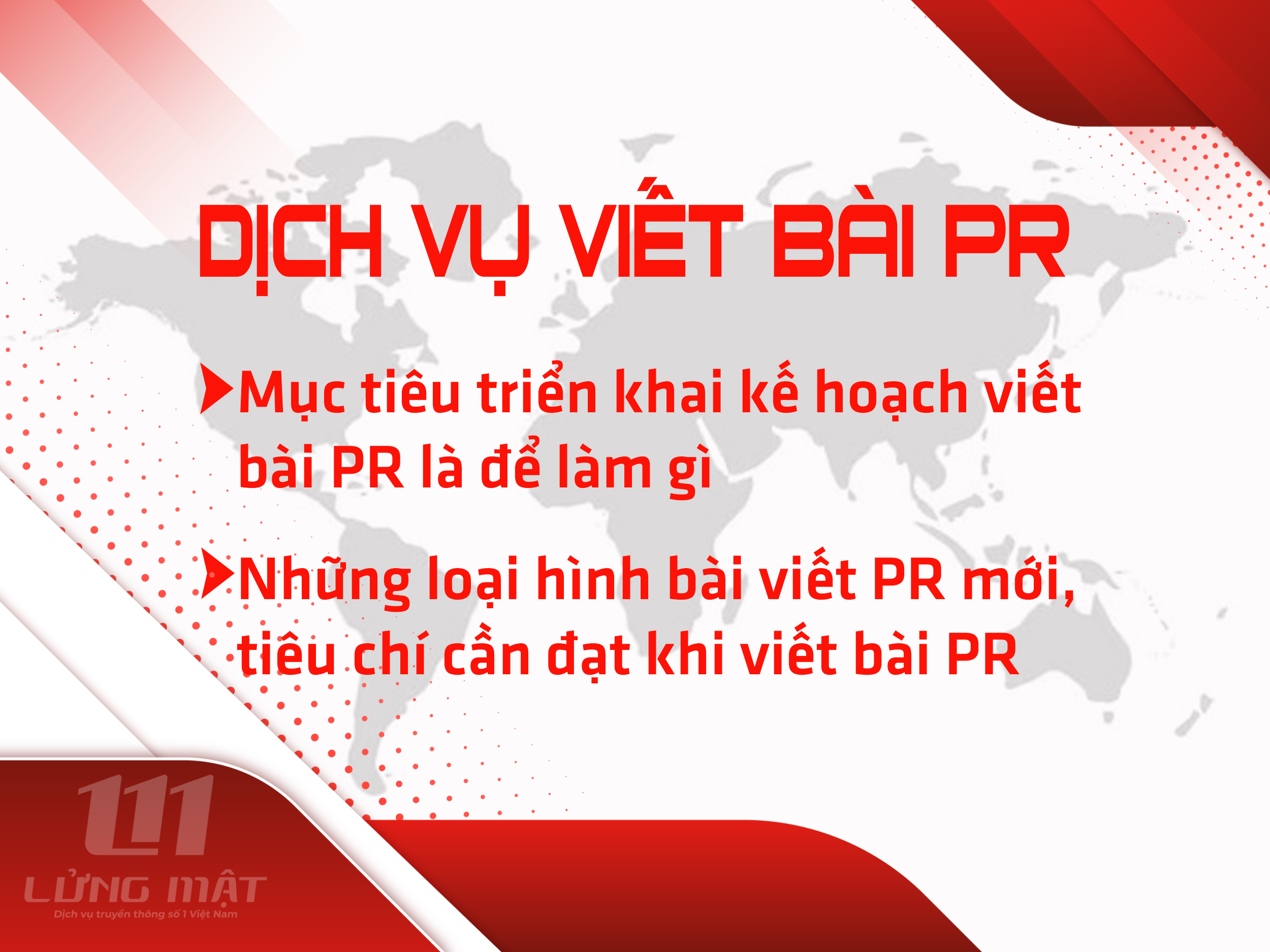 Tổng quan dịch vụ viết bài PR Tổng quan dịch vụ viết bài PR