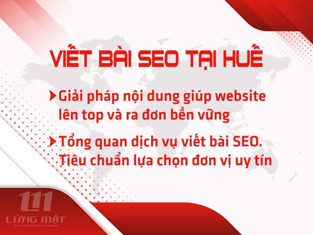 Viết bài SEO Huế Giải pháp nội dung giúp website lên top và ra đơn bền vững