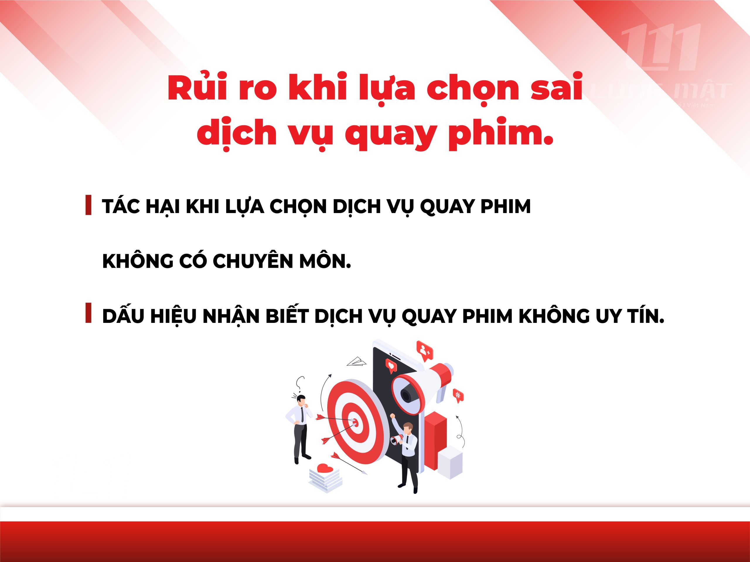 Rủi ro khi lựa chọn sai dịch vụ quay phim Rủi ro khi lựa chọn sai dịch vụ quay phim