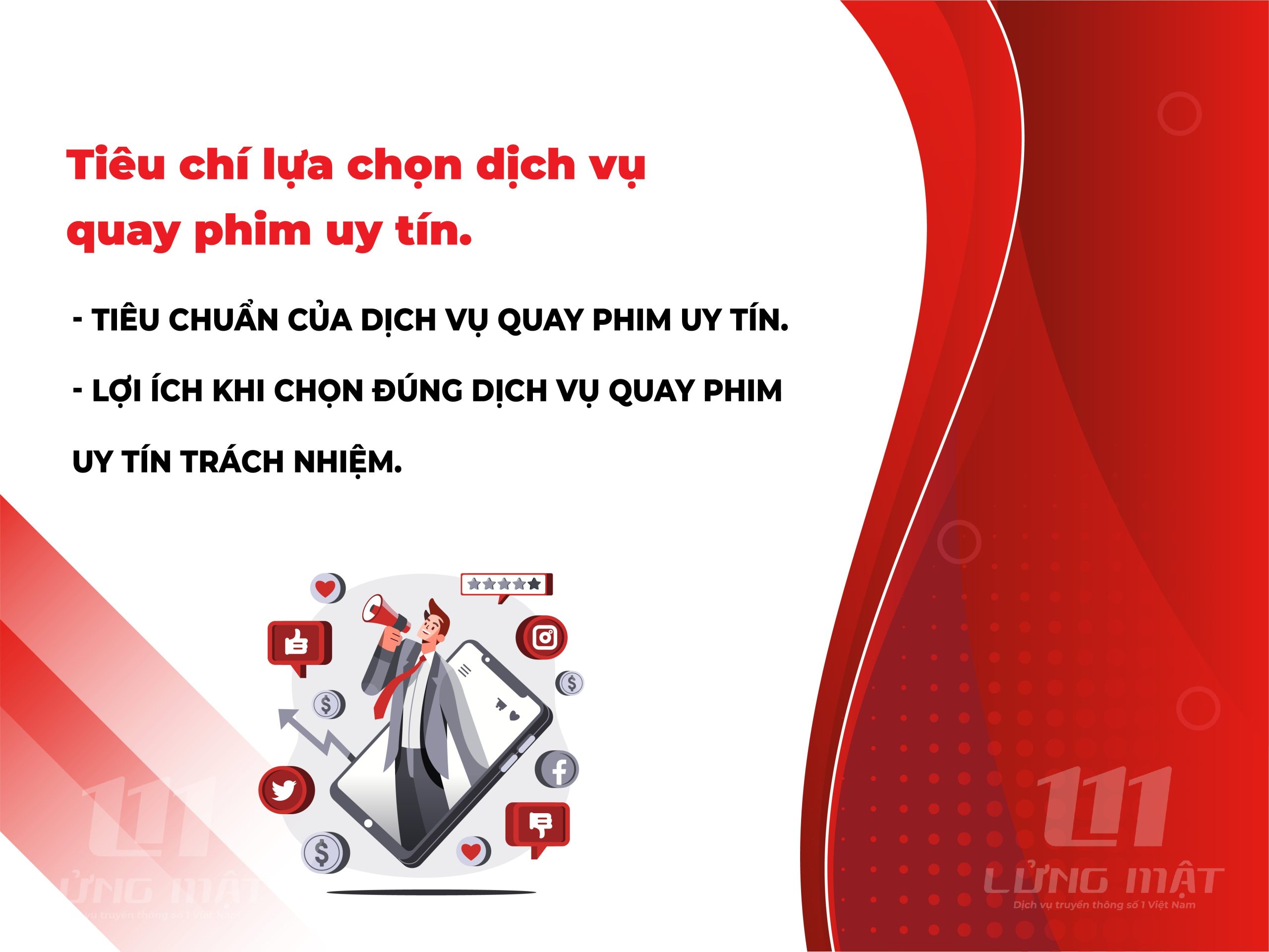 Tiêu chí lựa chọn dịch vụ quay phim uy tín Tiêu chí lựa chọn dịch vụ quay phim uy tín