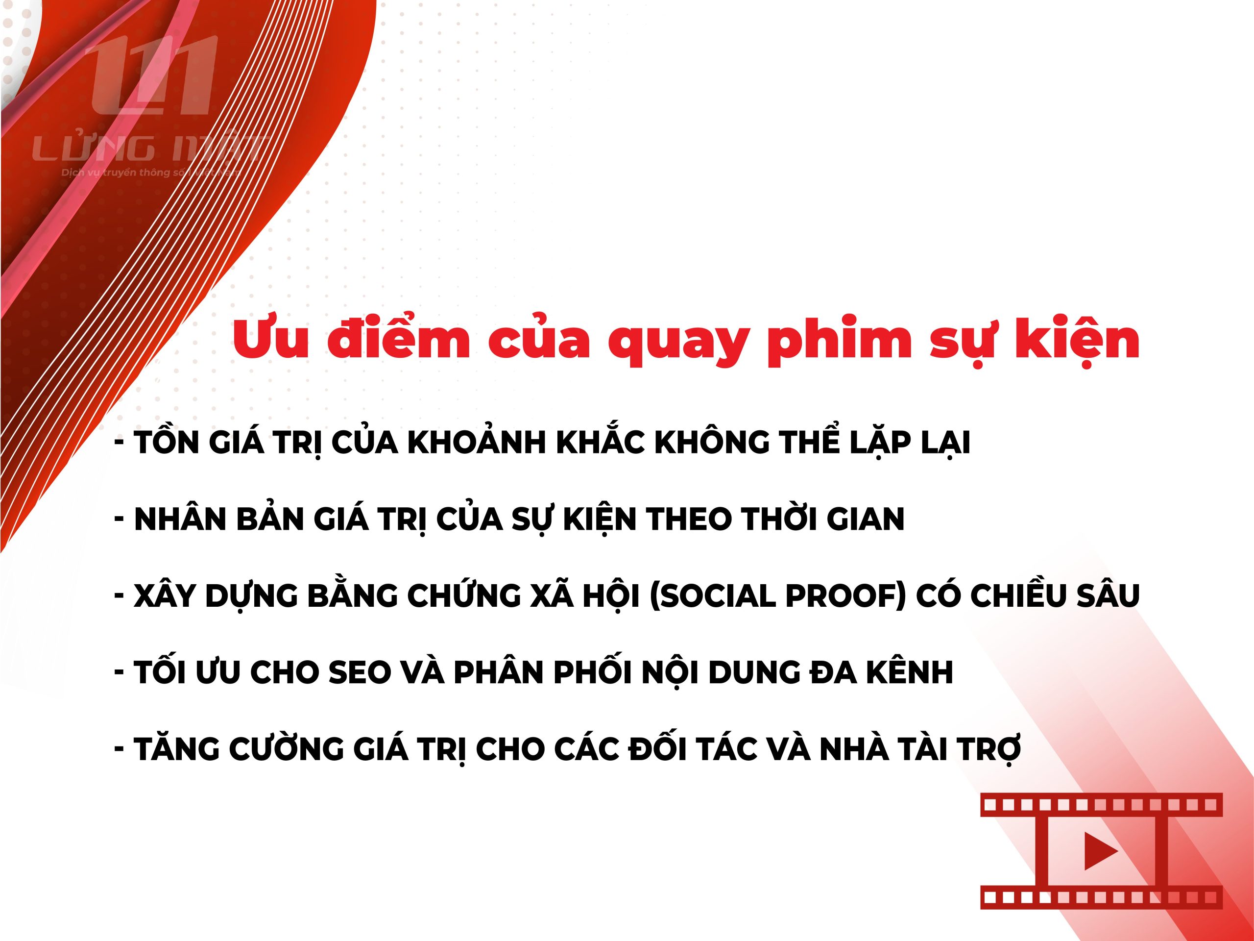 Ưu điểm của quay phim sự kiện Ưu điểm của quay phim sự kiện