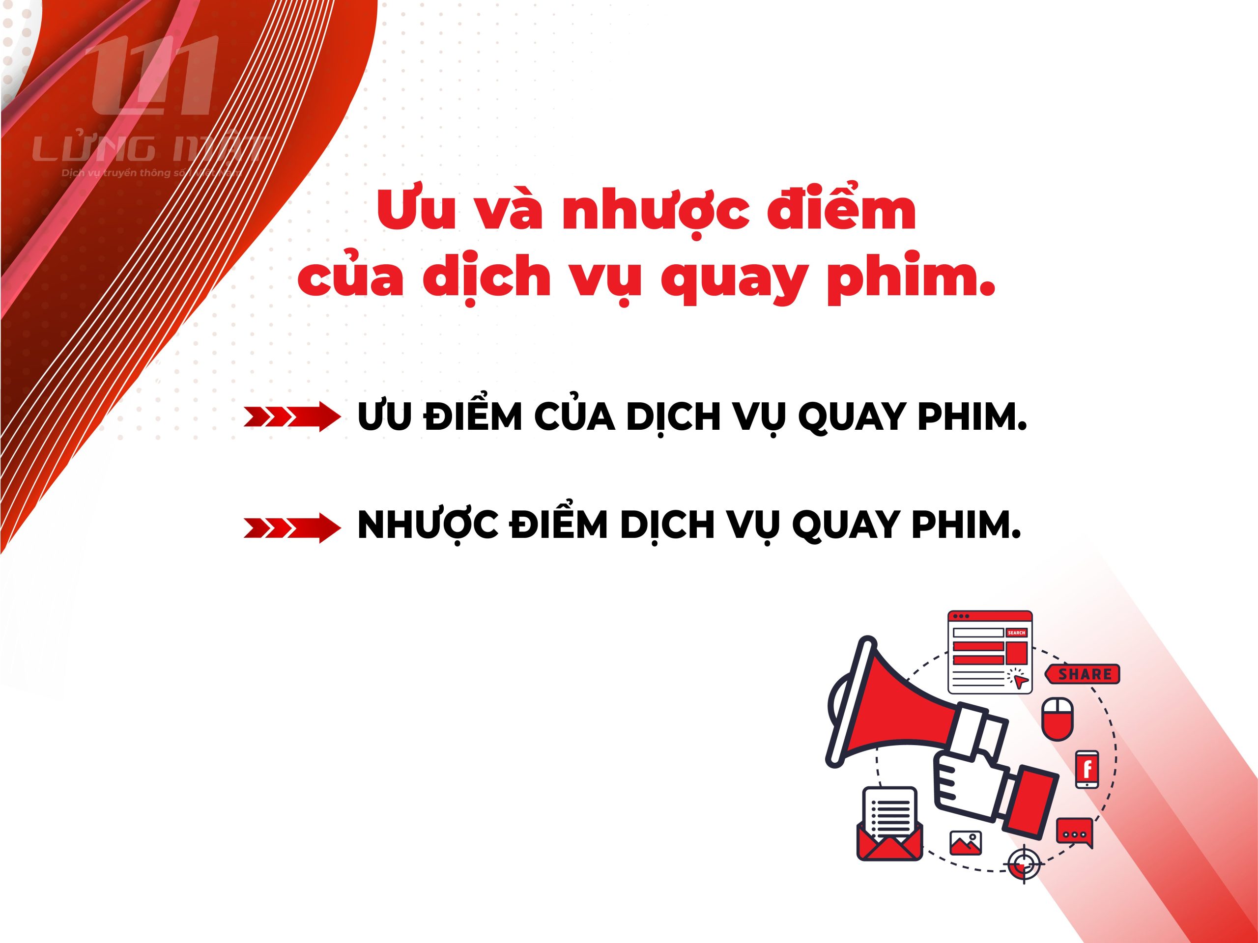Ưu và nhược điểm của dịch vụ quay phim Ưu và nhược điểm của dịch vụ quay phim