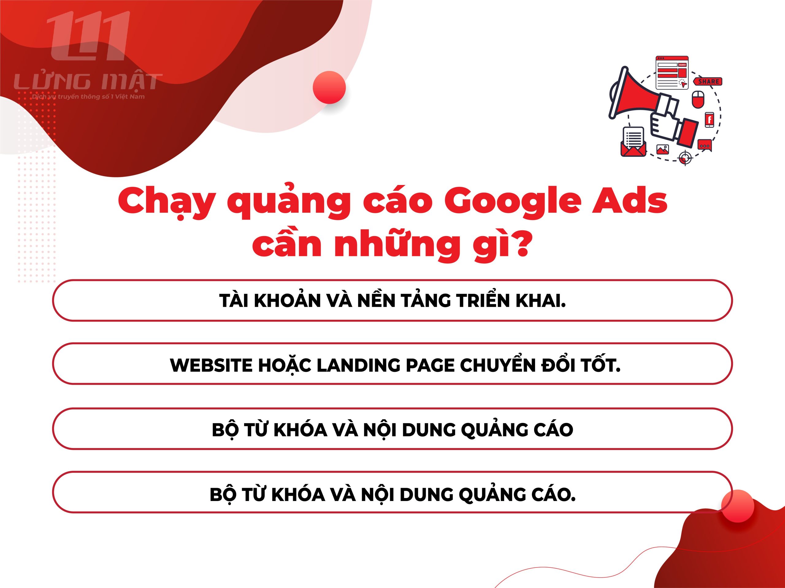 Chạy quảng cáo Google Ads cần những gì