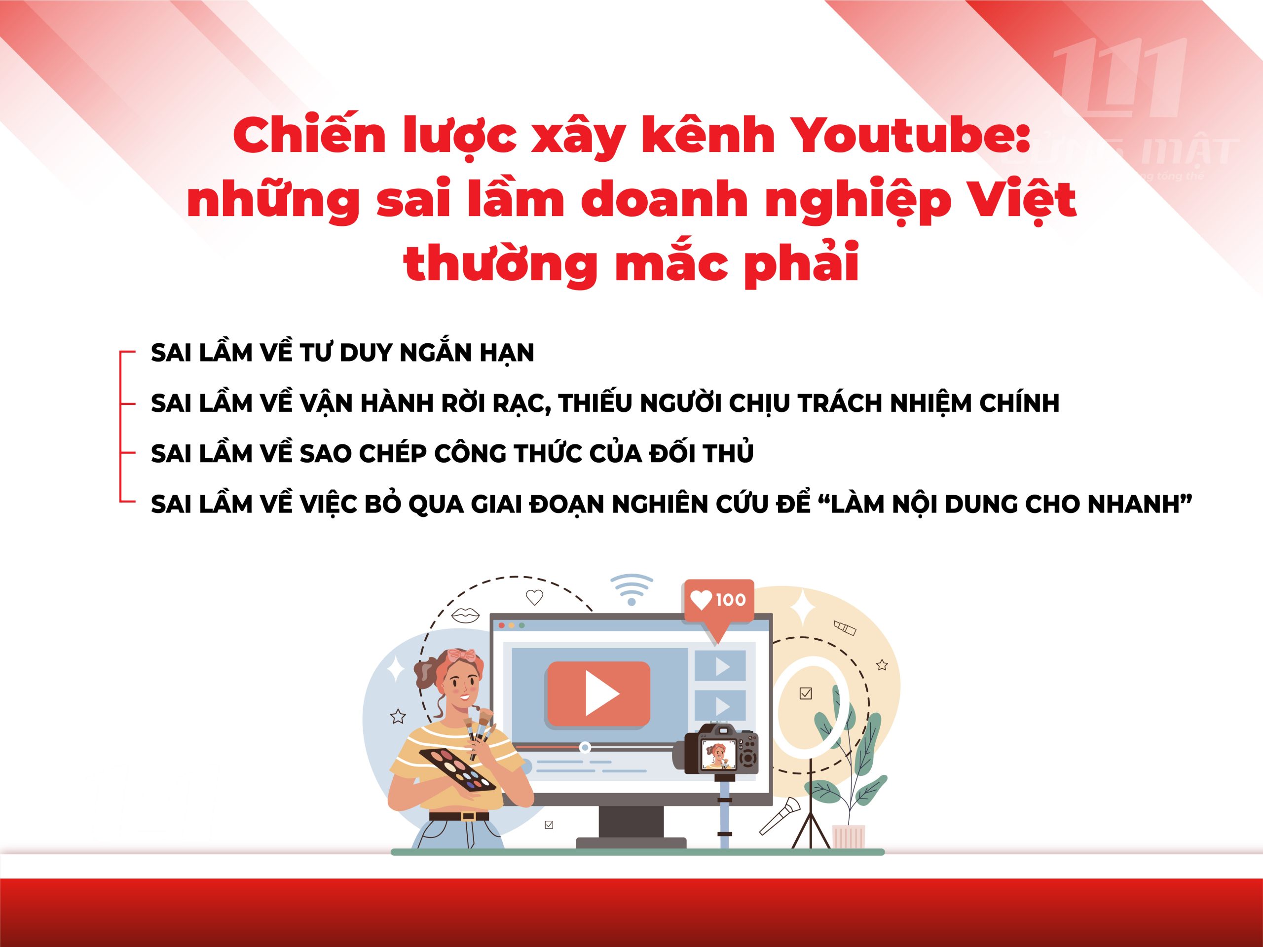 Chiến lược xây kênh Youtube - những sai lầm doanh nghiệp Việt thường mắc phải Chiến lược xây kênh Youtube - những sai lầm doanh nghiệp Việt thường mắc phải
