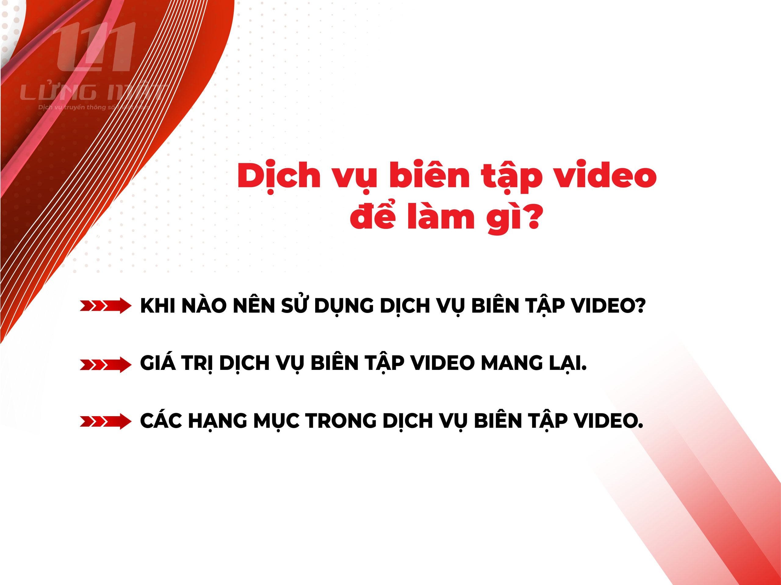 Dịch vụ biên tập video để làm gì