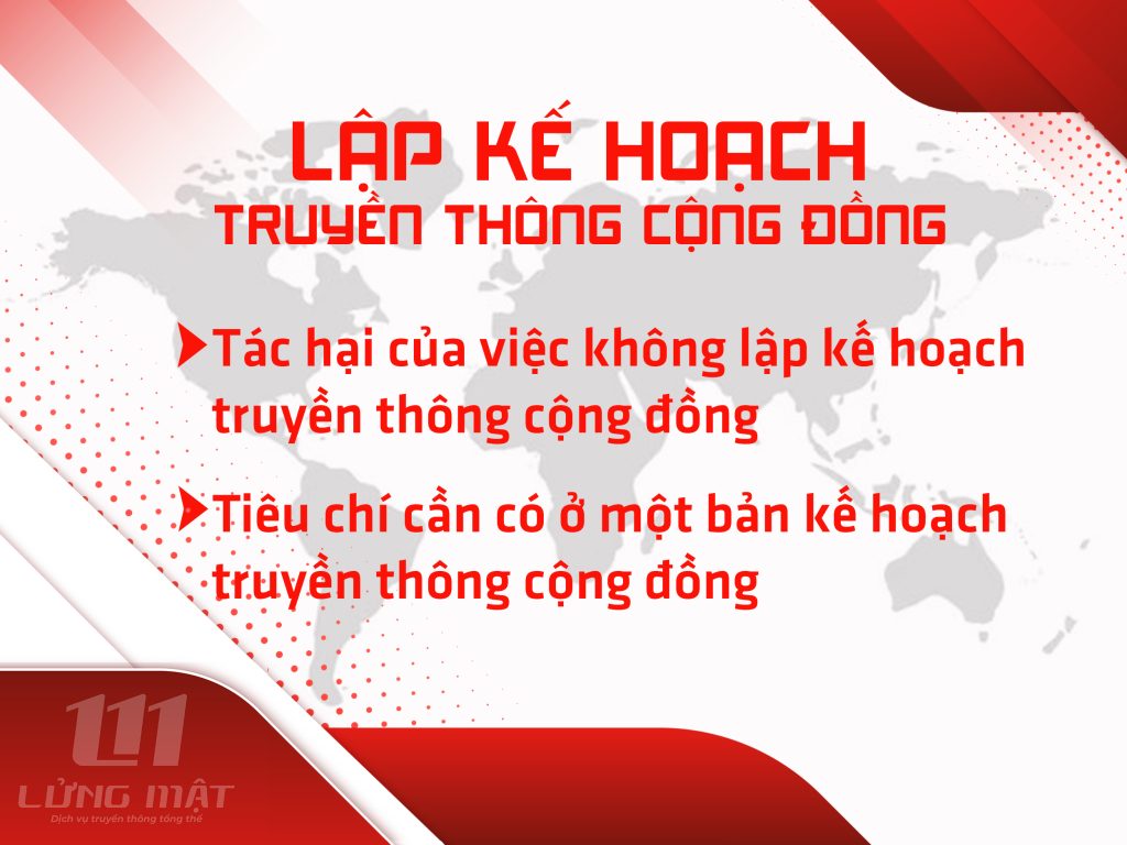 Dịch vụ lập kế hoạch truyền thông cộng đồng Lửng Mật