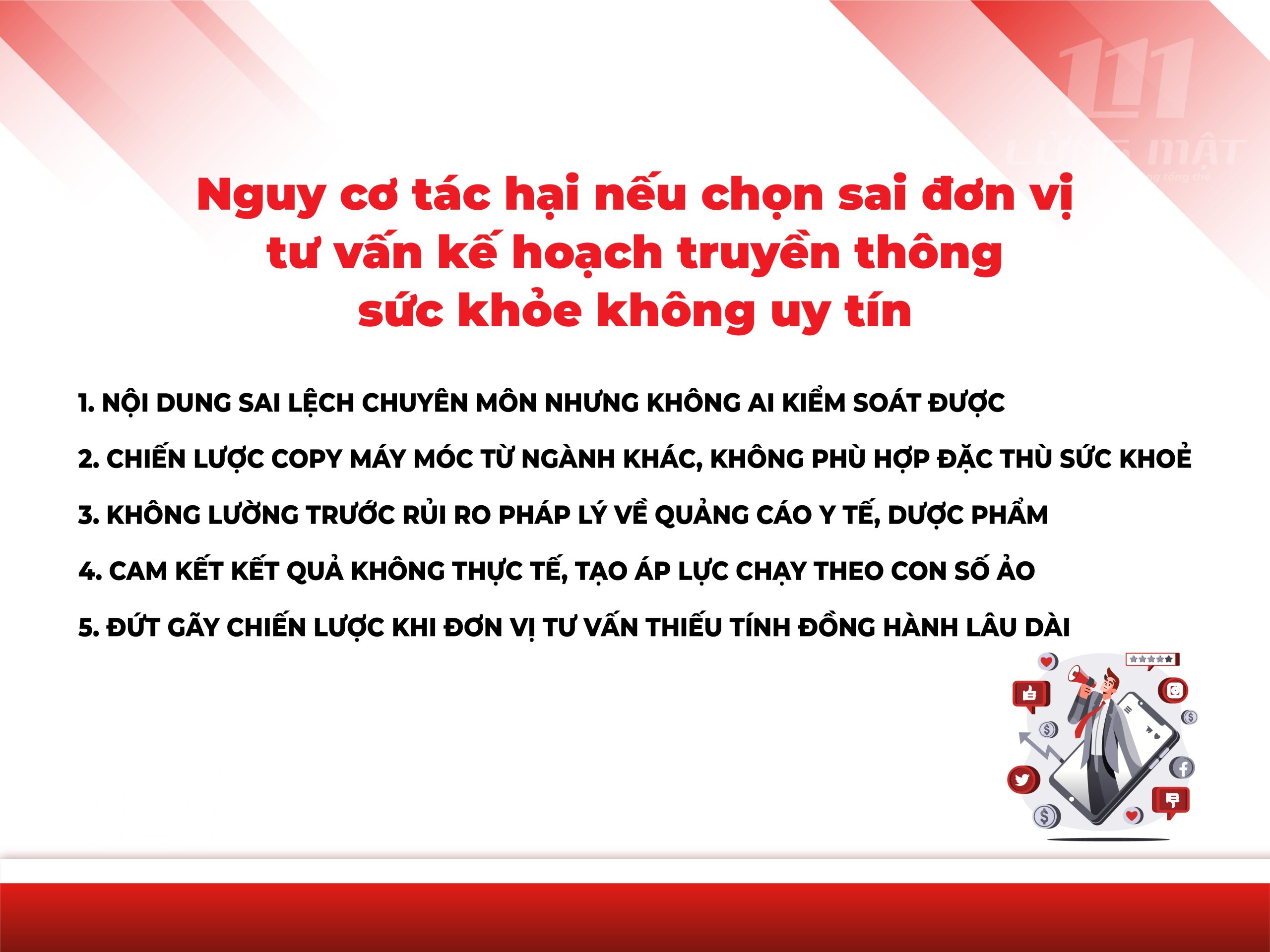 Nguy cơ tác hại nếu chọn sai đơn vị tư vấn kế hoạch truyền thông sức khỏe không uy tín Nguy cơ tác hại nếu chọn sai đơn vị tư vấn kế hoạch truyền thông sức khỏe không uy tín