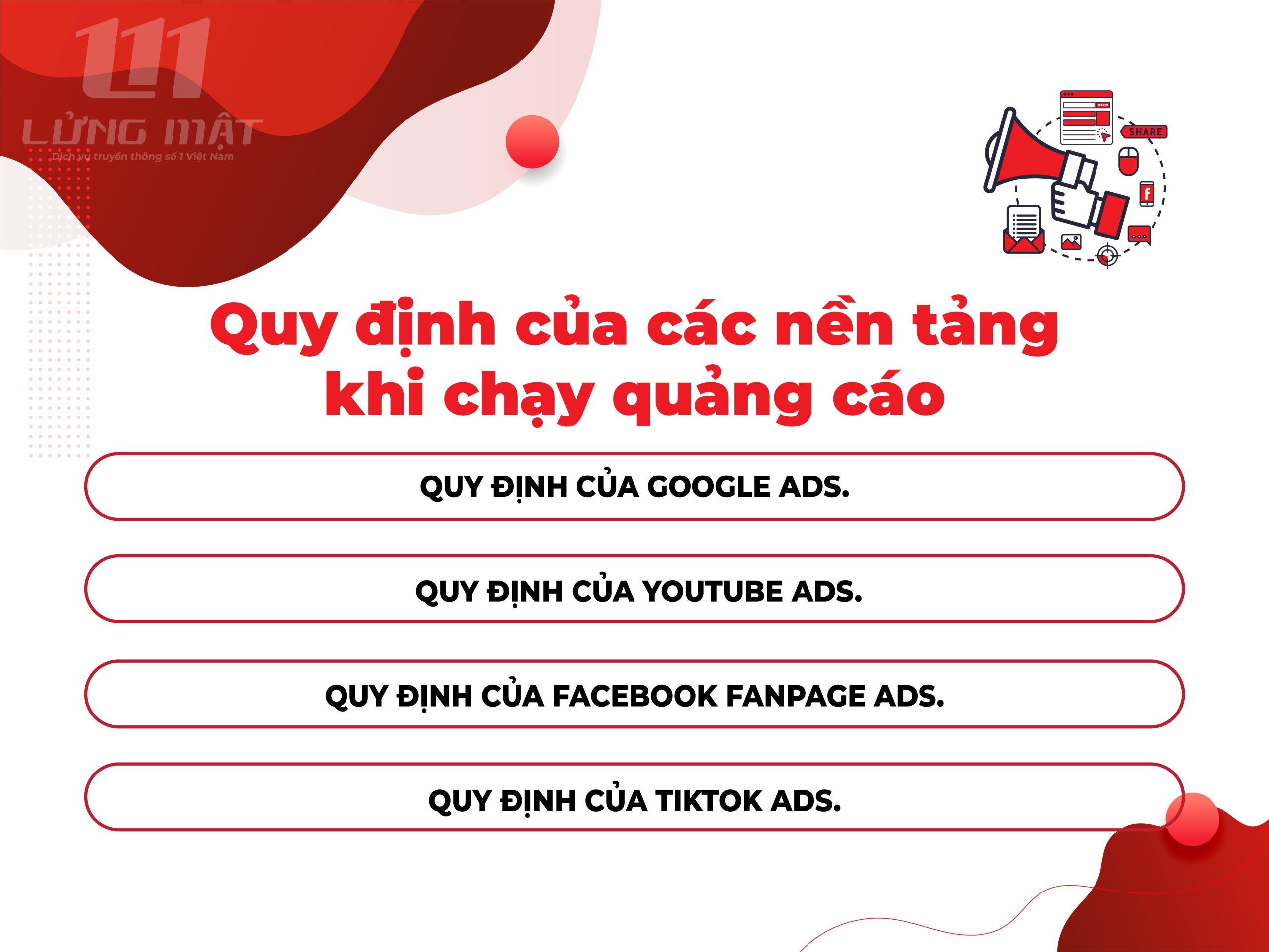 Quy định của các nền tảng khi chạy quảng cáo