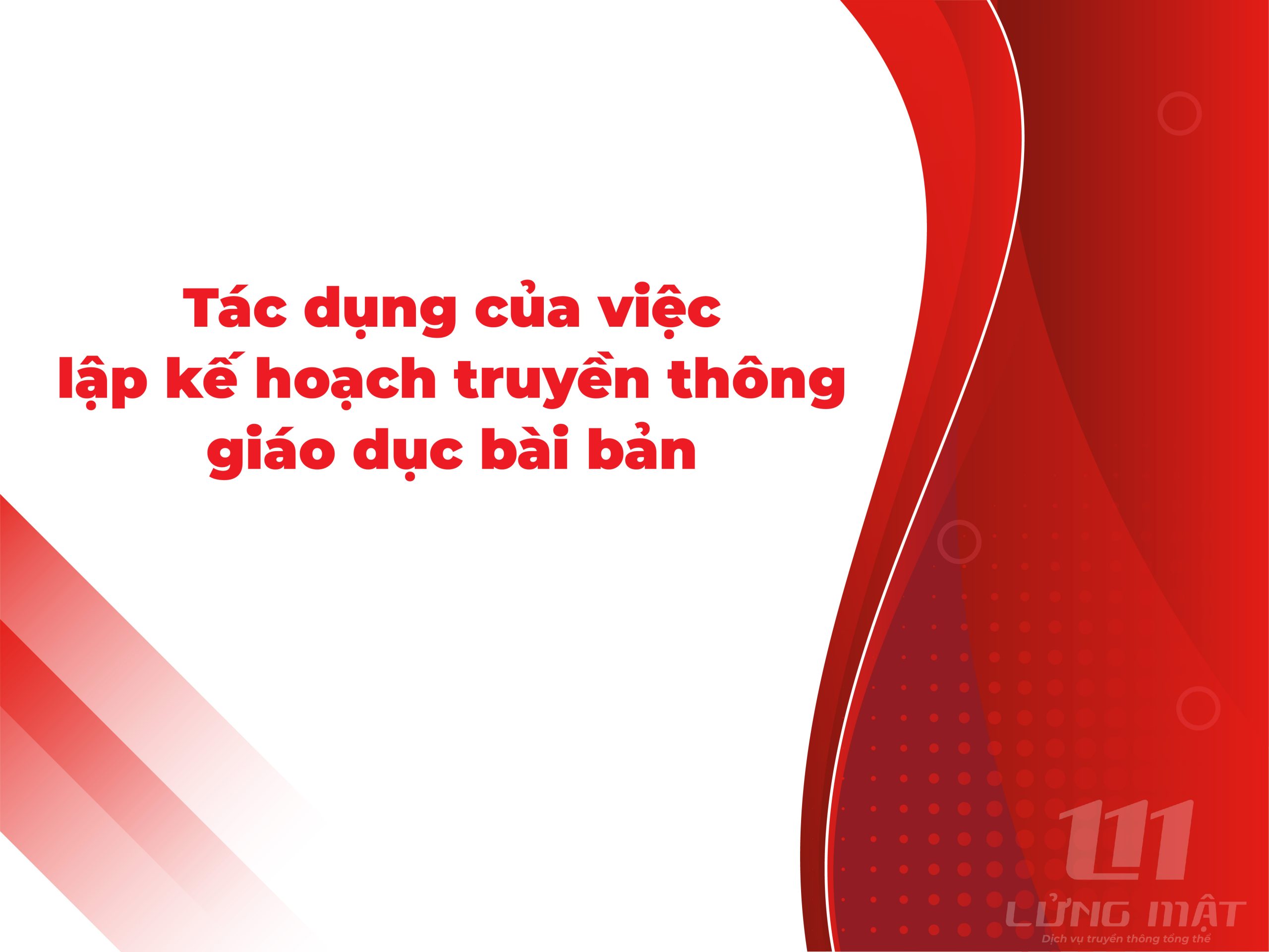 Tác hại của việc không lập kế hoạch truyền thông giáo dục Tác hại của việc không lập kế hoạch truyền thông giáo dục