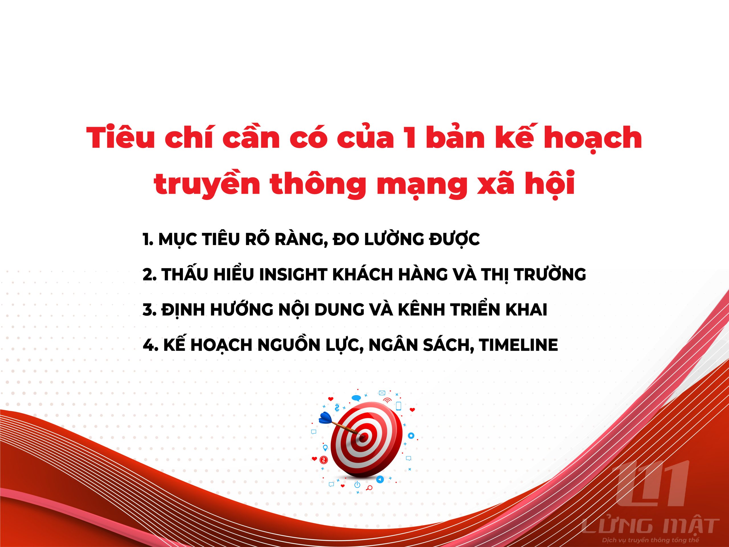 Tiêu chí cần có của 1 bản kế hoạch truyền thông mạng xã hội