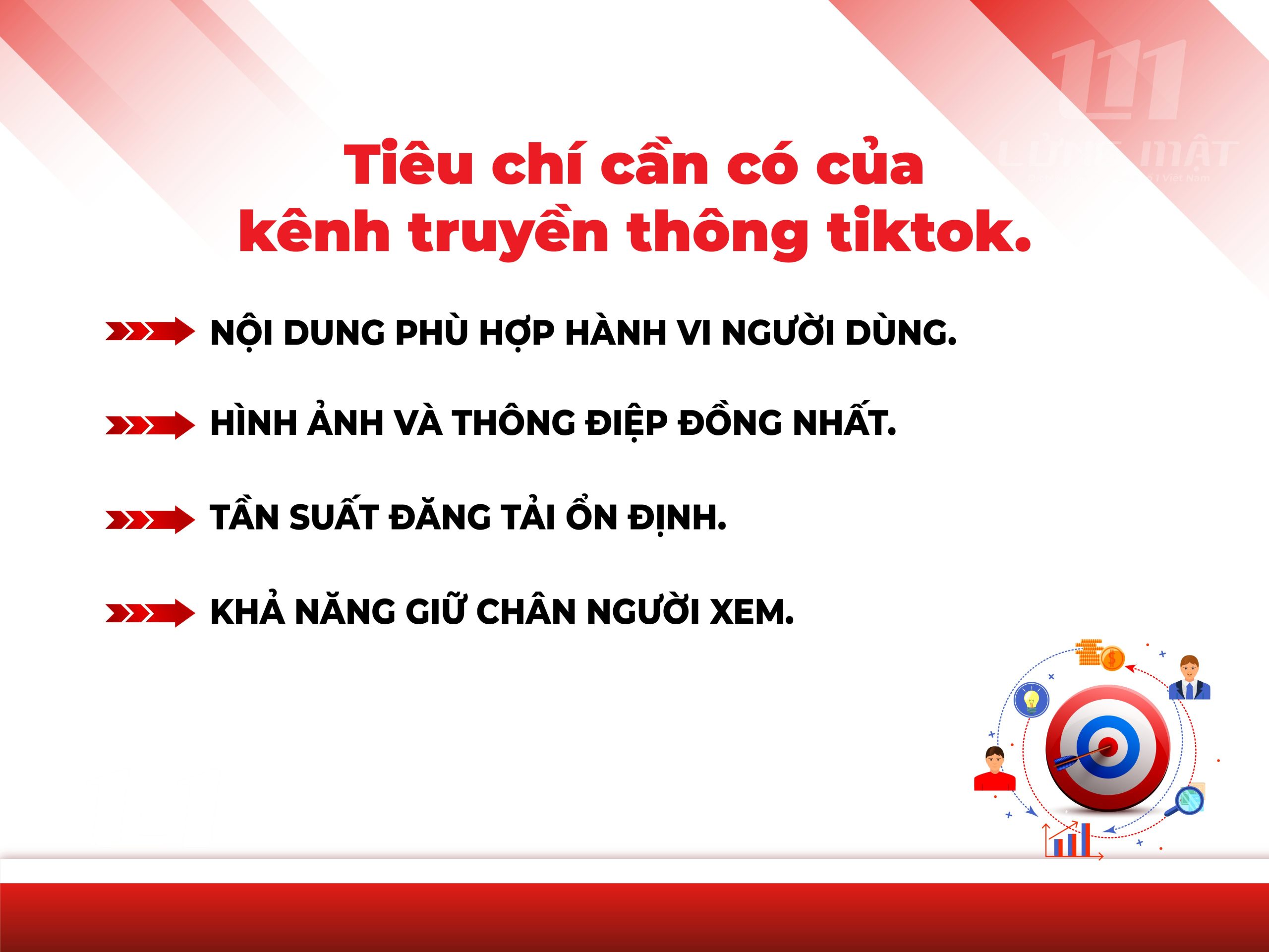 Tiêu chí cần có của kênh truyền thông Tiktok