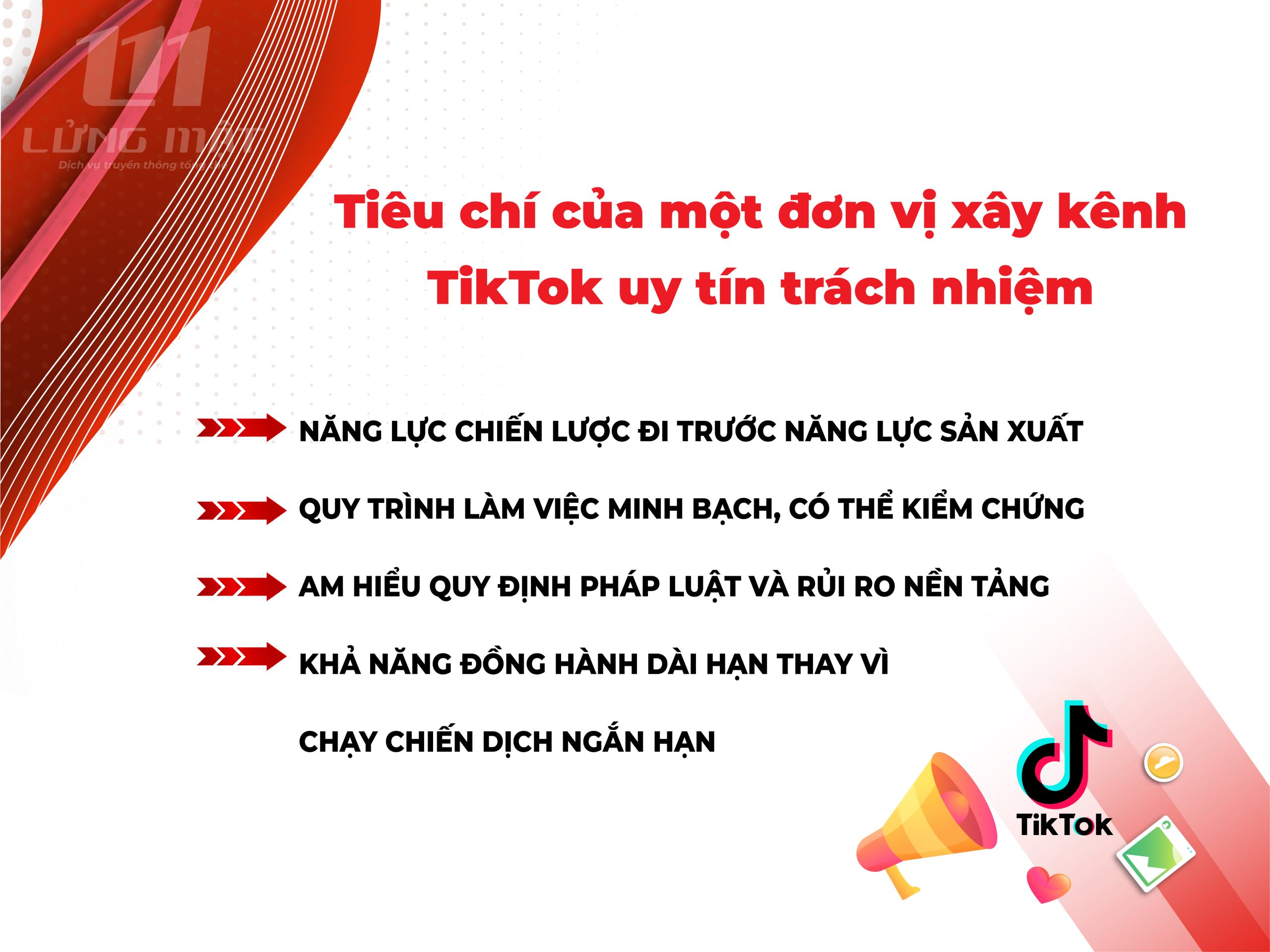 Tiêu chí của một đơn vị xây kênh TikTok uy tín trách nhiệm Tiêu chí của một đơn vị xây kênh TikTok uy tín trách nhiệm