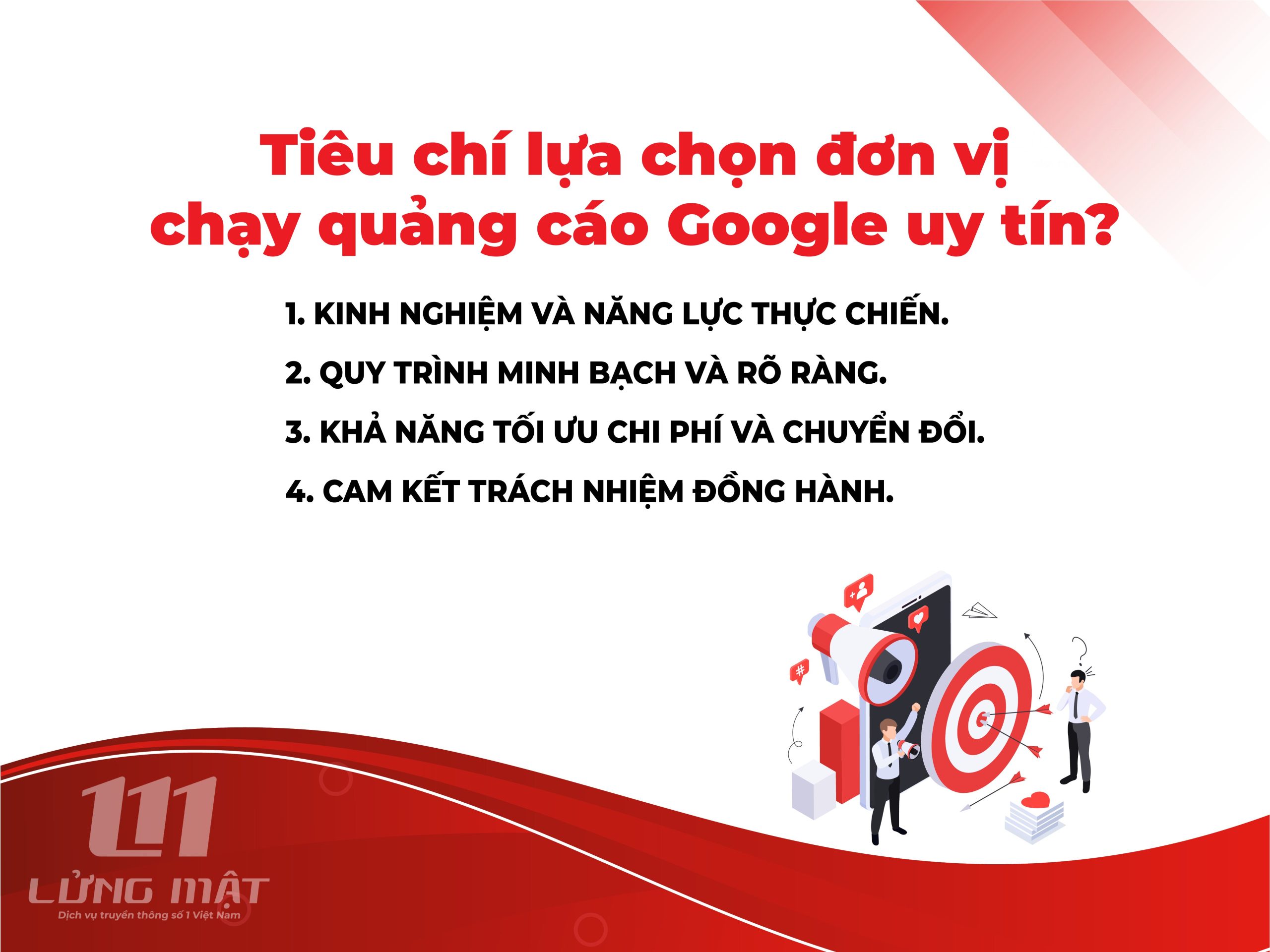 Tiêu chí lựa chọn đơn vị chạy quảng cáo Google uy tín
