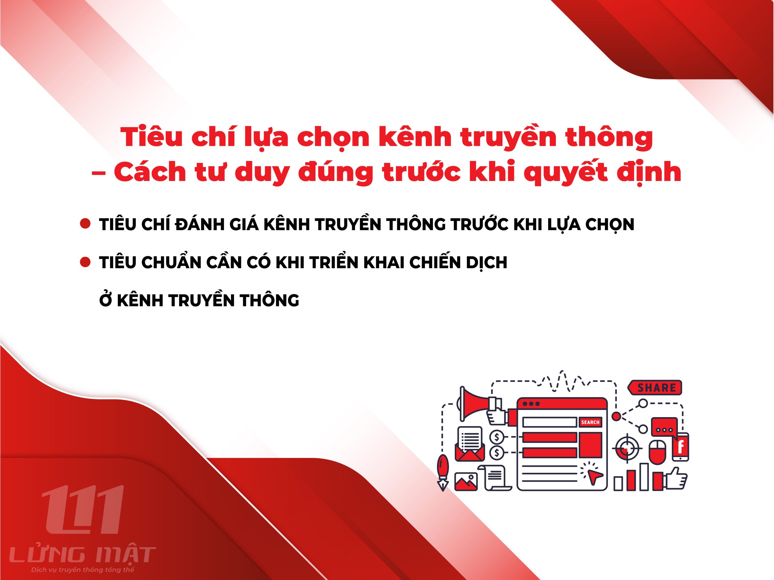Tiêu chí lựa chọn kênh truyền thông - Cách tư duy đúng trước khi quyết định Tiêu chí lựa chọn kênh truyền thông - Cách tư duy đúng trước khi quyết định