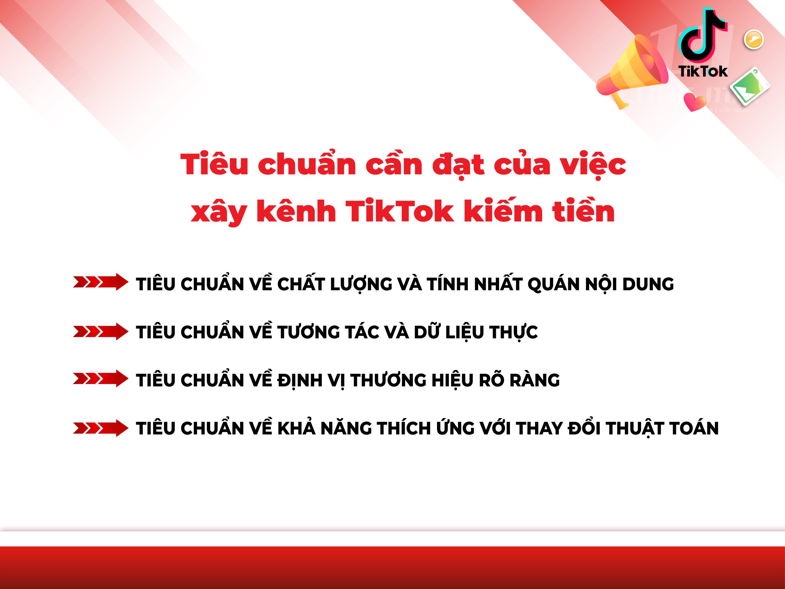 Tiêu chuẩn cần đạt của việc xây kênh TikTok kiếm tiền Tiêu chuẩn cần đạt của việc xây kênh TikTok kiếm tiền