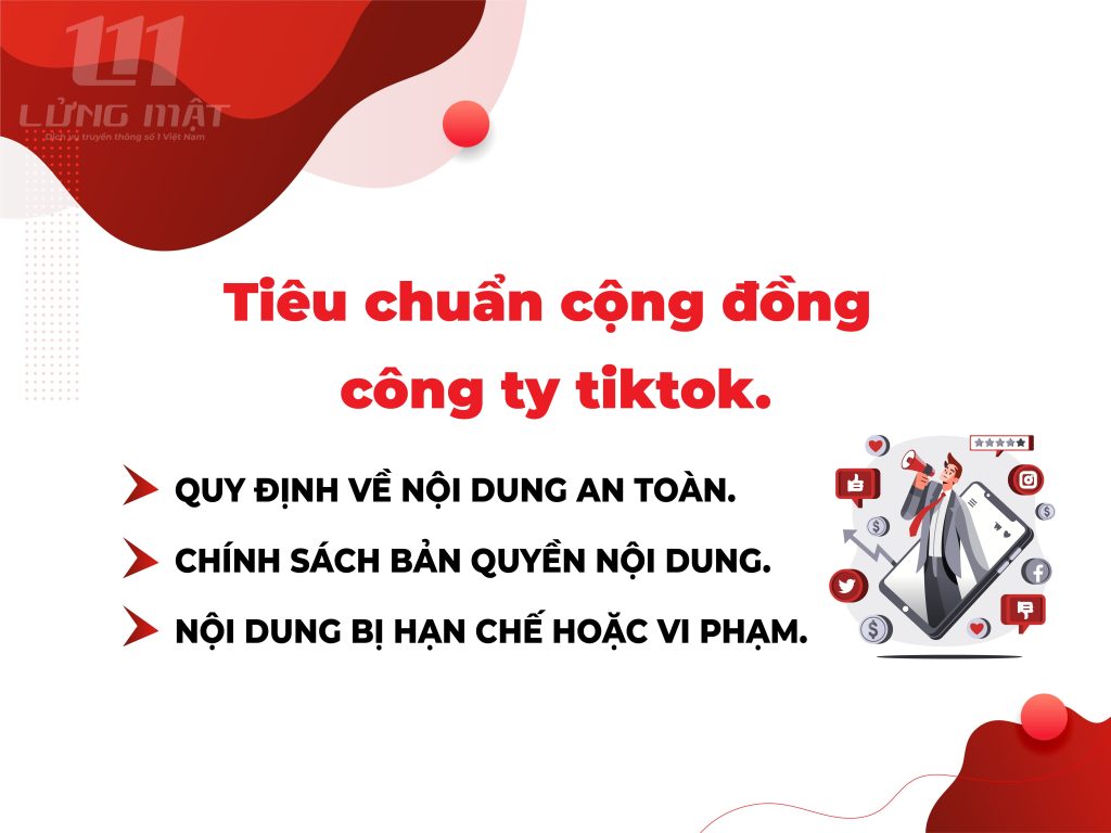 Tiêu chuẩn cộng đồng của công ty Tiktok