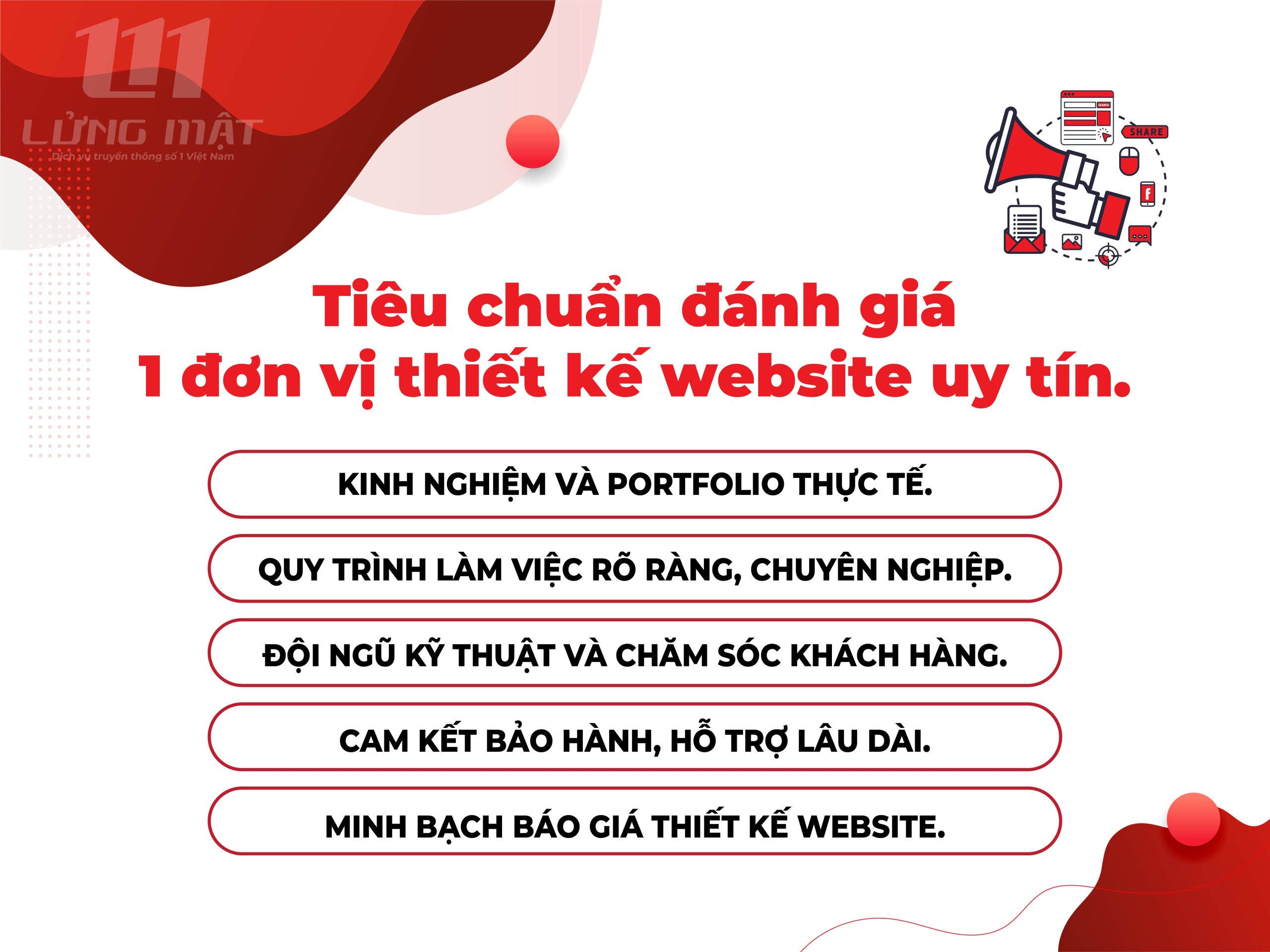 Tiêu chuẩn đánh giá 1 đơn vị thiết kế website uy tín