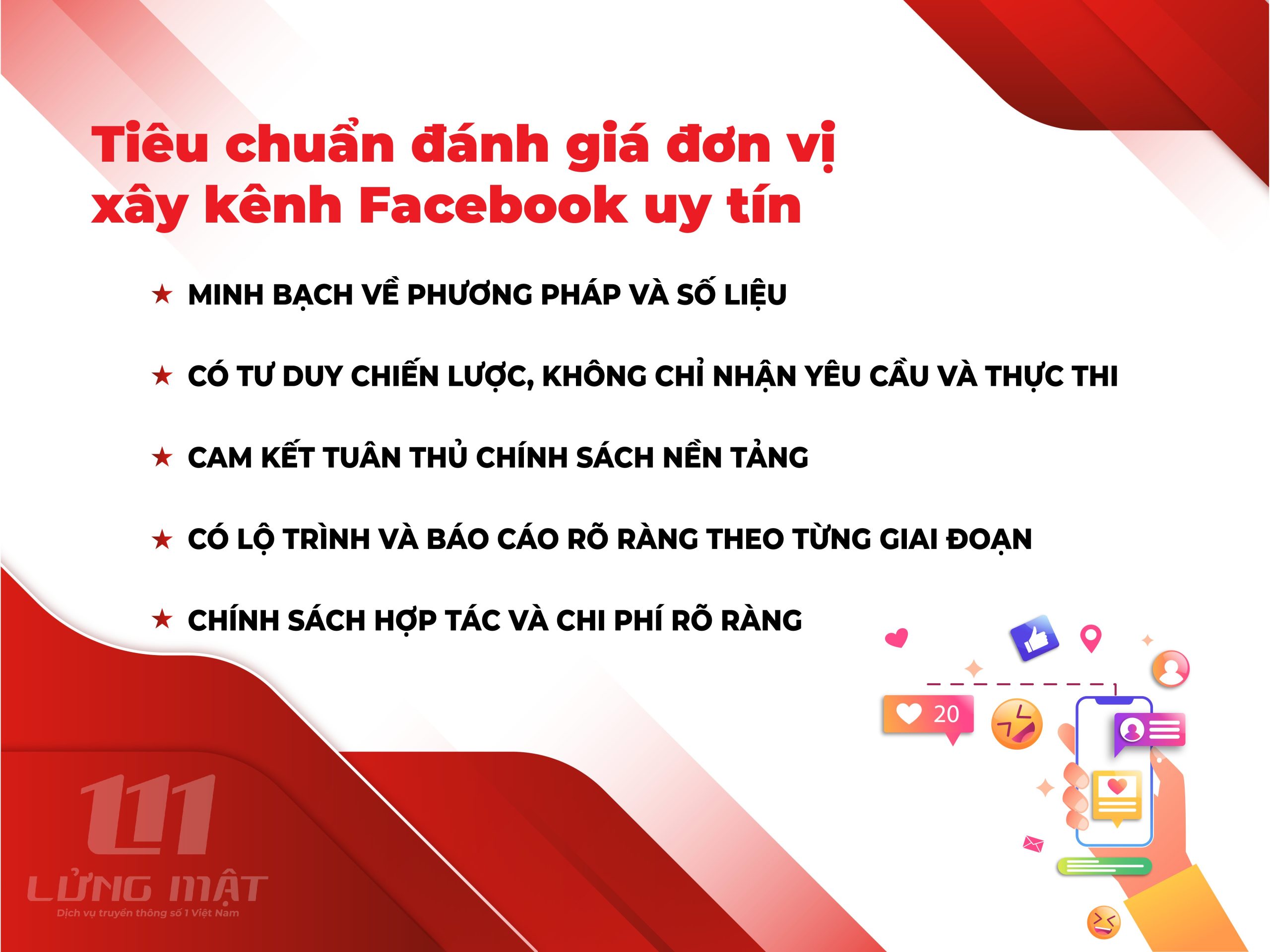 Tiêu chuẩn đánh giá đơn vị xây kênh Facebook uy tín Tiêu chuẩn đánh giá đơn vị xây kênh Facebook uy tín