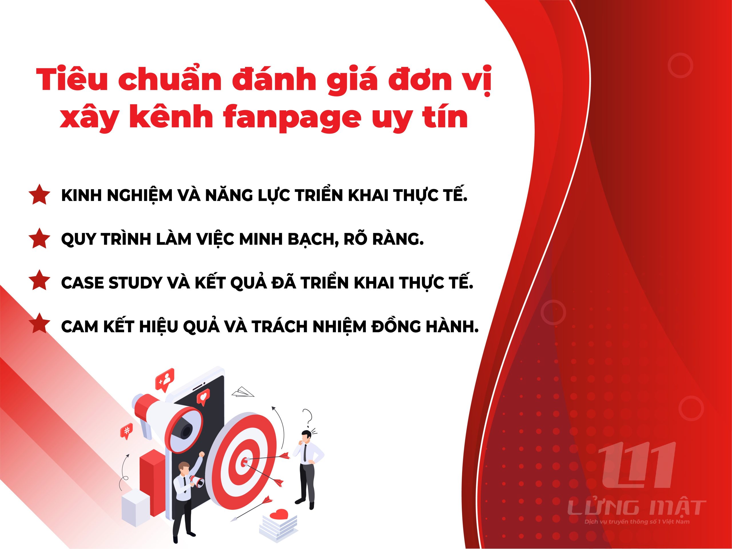 Tiêu chuẩn đánh giá đơn vị xây kênh Fanpage uy tín