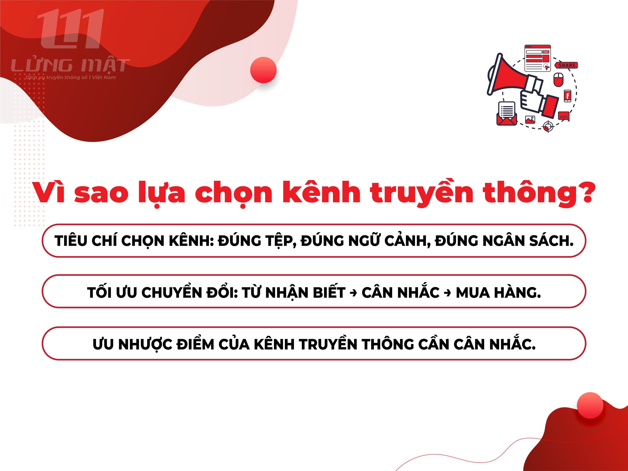 Vì sao lựa chọn kênh truyền thông Vì sao lựa chọn kênh truyền thông